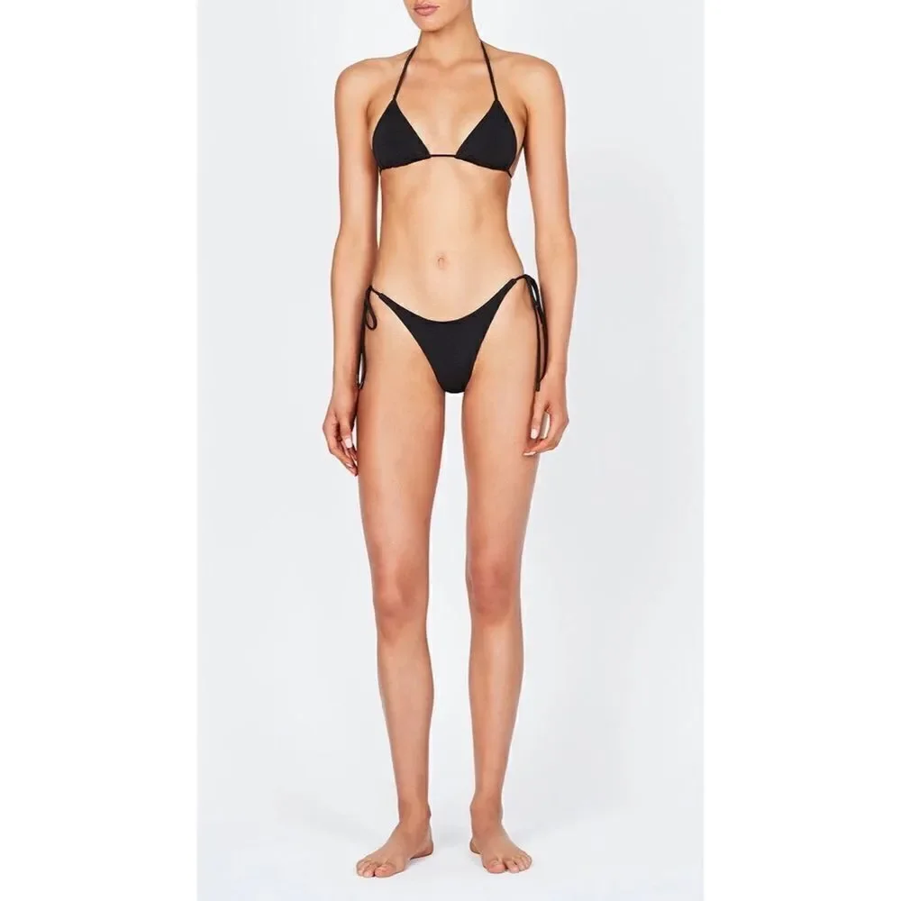 triangl swimwear Black String Tie Bikini